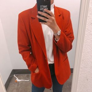 VINTAGE WOOL CHERRY RED BLAZER